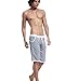 Showtime Men's Casual Grey Sport Loose Shorts Pants with White Drawstring Elastic Waist