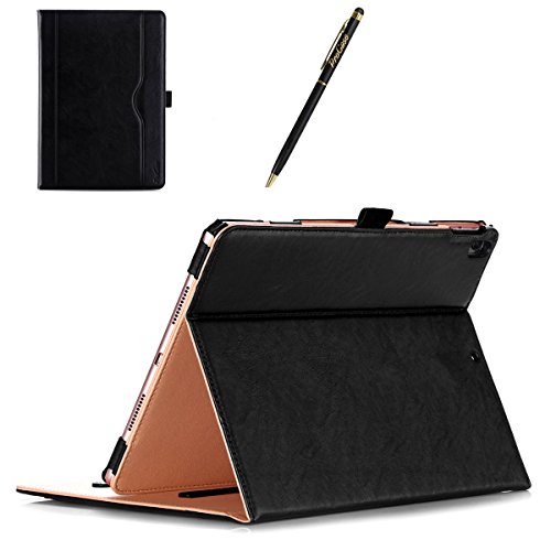 ProCase iPad Pro 10.5 Case - Vintage Stand Folio Case Cover for Apple iPad Pro 10.5 Inch 2017, Multiple Viewing Angles, with Apple Pencil Holder -Black
