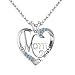 UEUC I LOVE YOU Mom Love Heart Necklace,925 Sterling Silver Rhinestone Necklace for Mom,Best Mom Necklace Gift for Mother
