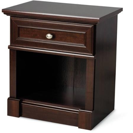 Child Craft Updated Classic Ready-to-Assemble Night Stand, Select Cherry, 1 Drawer and Open Shelf for Additional Storage