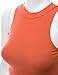 Doublju Women Sleeveless Half Turtleneck Tight T-Shirts