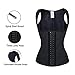 Charmian Women's Latex Underbust Waist Training Cincher Steel Boned Body Shaper Corset Vest Vest-Black Large