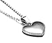 JF.JEWELRY Customized Medical Alert Necklace, Stainless Steel Heart-Shaped Medical Alert Necklace for Men Women - Silver