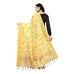 Yellow color silk Dupatta