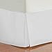 LUX Décor King Bed Skirt 16 Inch Drop - Brushed Microfiber Pleated Wrap Around Bed Skirt - Easy Fit, Wrinkle & Fade Resistant (King, White)