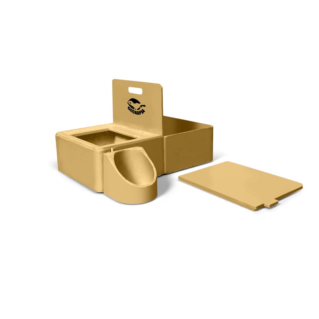 Photo 1 of Geckopia Triple Dish 3.0 | 3 in 1 Reptile Bowl | Gecko & Reptile Calcium & Water Food Bowl | Mealworm Dish in BioPlastic | Wood