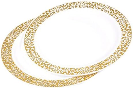 Diner Presque Parfait Lace Set of 6 Plates 23 cm gold