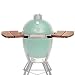 KAMaster Large Big Green Egg Side Shelves HDPE Egg Mate Outdoor Storage Side Table with 2 Slats Folding Side Shelves Big Green Egg Accessories Replacement Parts Grill & Smoker Accessories