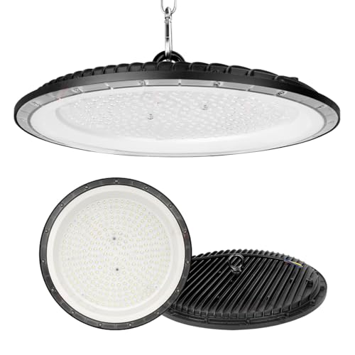 Lámpara LED Industrial UFO de Alta Bahía, 300W, Iluminación Comercial, Lámpara De Techo Jzzb LED 6500k Blanca Plafón