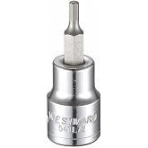 Socket Bit, Steel, 3/8 in, TpSz 3 mm