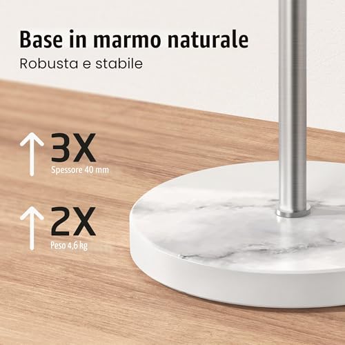 KES BTH219S4-2 Floor Towel Rack Swivel 4 Arms Stainless Steel SUS304 Bathroom Towel Towel Holder Marble Brushed