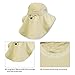 Neck Flap Sun Hat with Wide Brim, UPF 50+ Hiking Safari Fishing hat for Women Men, Sun Protection Hat for Summer Adventures Tan