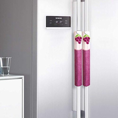 Refrigerator Door Handle Covers for The Oven, Microwave Oven,&amp;The Furniture with Handle(1 Pair) (Purple Grape)