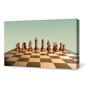 Canvas Wall Art for Living Room, Bedroom Chess Canvas Prints for Home Decoration Ready to Hang - 12x18 inches