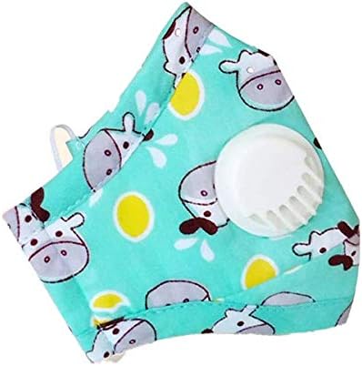 Wooya PM2.5 Kids Cotton Face Mouth Mask Child Dust-proof Anti-haze Respirator with 2 Filters-Green