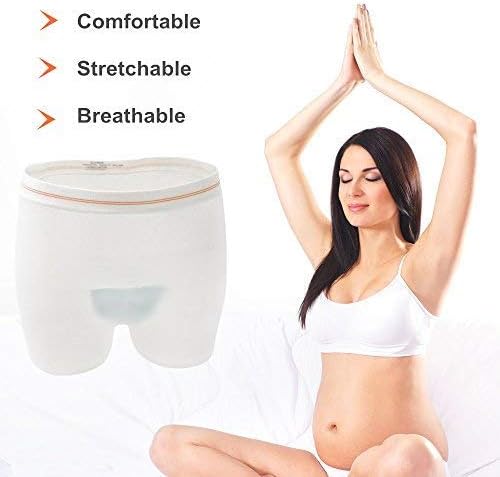 MEILYLA Postpartum Underwear for Women High Waist Mesh Disposable Delivery Panty Seamless Maternity Panties C-Section Recovery 5PCS S/M
