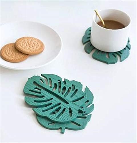 LLYTX 4 Piece Wooden Creative Insulation pad Table mat Pot Coaster 9.7 * 12.4cm