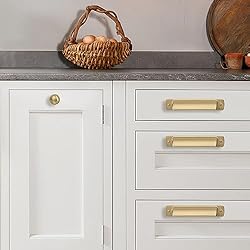 khtumeware 10 Pack 1-1/4 inch Brushed Brass Cabinet