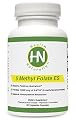 5 Methyl Folate ES - 60 Vegetable Capsules | Provides 10,000 mcg of 5-MTHF | Bioactive Folate as Quatrefolic | Pharmaceutical Grade