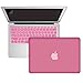 MacBook Air Protective Cover, 11 Inch MacBook Air Hard Case, RiverPanda Rubberized Hard Cover with Keyboard Skin and Screen Protector for MacBook Air 11 - Baby Pink