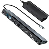 USB C Docking Station Dual Monitor with 96W Power