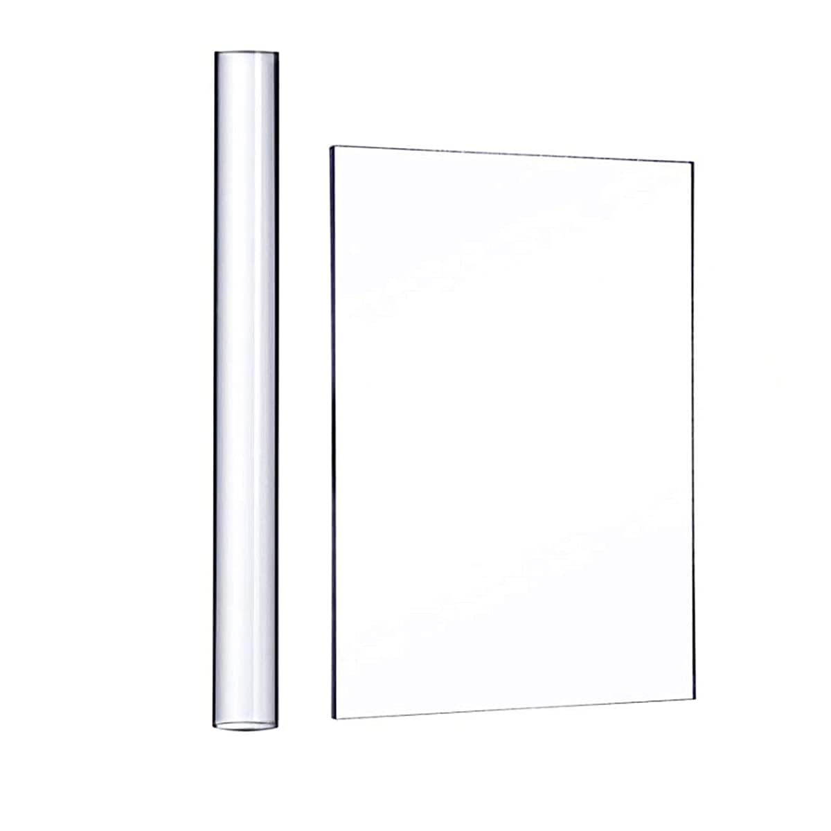 TSKDKIT Acrylic Clay Rollers with Sheet, Acrylic Board and Roller Polymer Clay Rolling Pin for DIY Crafting Shaping and Sculpting