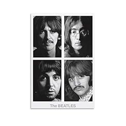 XYDQ Poster sur toile The Beatles Band noir et blanc – Art mural – Impression moderne – Décoration de chambre de famille… - Les Beatles, Paul McCartney, John Lennon, RIngo Starr, George Harrison