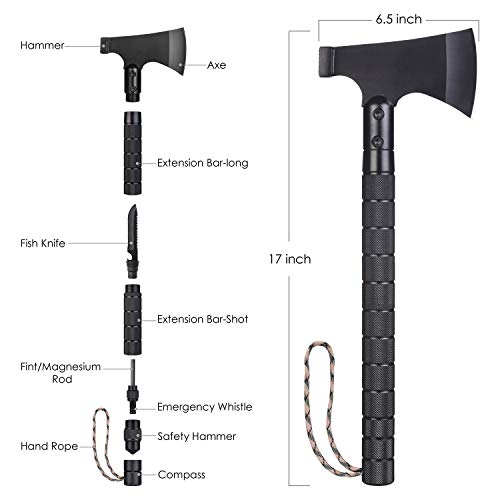 Survival Axe Folding Portable Camping Axe MultiTool Hatchet Survival