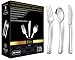 JL Prime 160 Plastic Silverware Set, Reusable Plastic Cutlery Set - Heavy Duty Silver Flatware for Party & Wedding, 80 Forks, 40 Spoons, 40 Knives