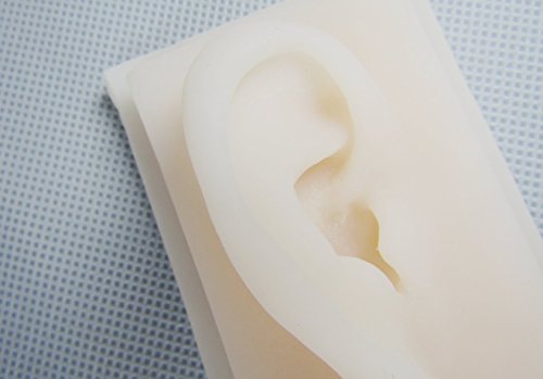 2Pcs Silicone Simulation Model Human Ears Acupuncture Practice Model of The Ear