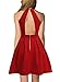 Berydress Women's Halter Neck Backless Red Cocktail Party Dress (US4, 6019_Red)