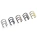 CrazyPiercing 5PCS Piercing Women Girls Men 16G Stainless Steel Non-piercing Fake Lip Nose Ring Clip-on Cartilage Septum Earring Hoop (3 Layer)