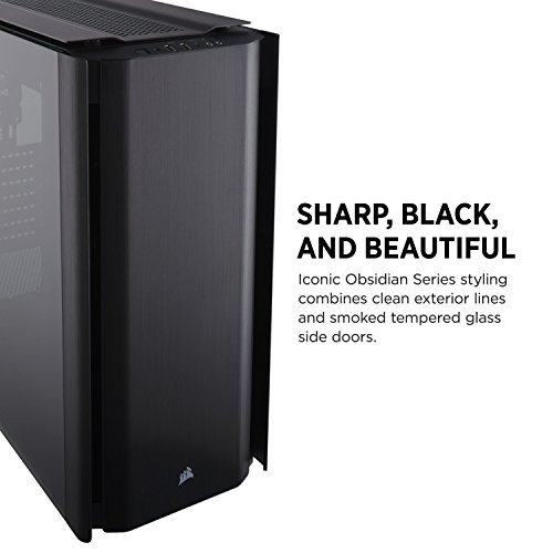 CORSAIR Obsidian 500D Mid-Tower Case, Smoked Tempered Glass, Aluminum Trim