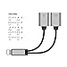 2 in 1 Lightning Adapter Charger and Lightning to Aux Headphone Jack Audio Adapter Support iOS 10.3, iOS 11 or Later
