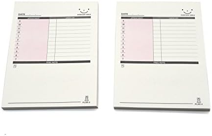 EzSos Desk Memo Pad ,To Do List Plan, Tear Schedule Desktop Notes, Office Supplies Scratch Pad, Medium Size, 64 Pages, 2Pcs/Pack  