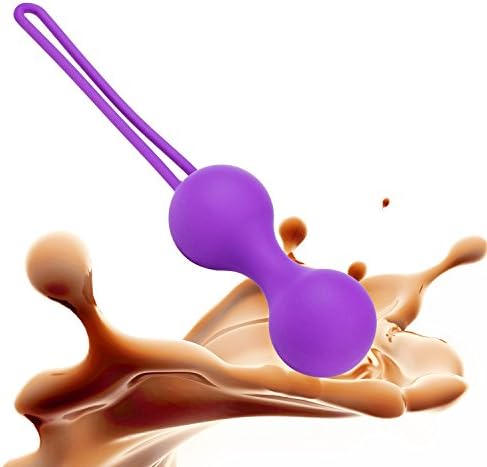 eHizon Silicone Love Ball Vaginal Dumbbells Female Masturbation for Pelvic Floor and Sextraining (Purple)
