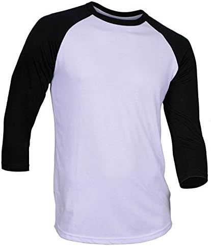 RD Mens 3/4 Sleeve Baseball T Shirt Soft Slim Fit Plain Jersey 1RDA3401