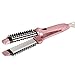 VAV Ceramic Negative Ions Hair Curler/Hot Brush/Hair Straightener Travel Multi-use Hair Styling Iron Dual Voltage Adjustable Temperature Auto Shut-off Pink