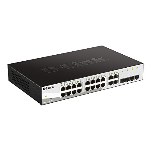 D-Link DGS-1210-20 Managed Smart Switch (20 Ports, davon 16 x 10/100/1000 Mbit/s Ports und 4 x SFP-Ports)