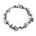Floral Fall Boho Headband Flower Crown Festival Wedding Beach Hair Wreath F-01 (Purple)