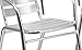 Flash Furniture Commercial Aluminum Slat Back Stacking Outdoor Restaurant Chairs, Modern Stackable Patio Chairs for Restaurants, Set of 4, Silver