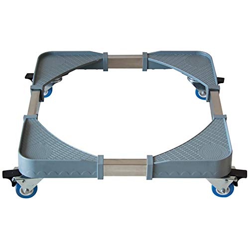 Trolley Appliance, Adjustable Movable for Dryer Washing Machine and Refrigerator Wine Rack,4Brake(Single-Wheel)