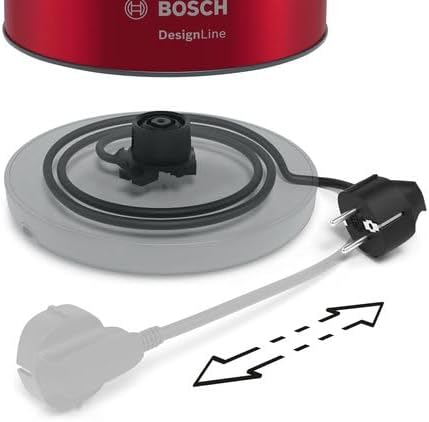 DesignLine - Chaleira (1,7 l) Frente brilhante. vermelho