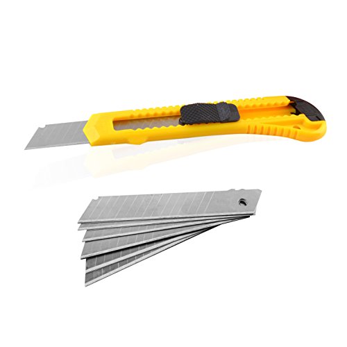 eZthings Heavy Duty Art Knife Plus 15 Blades for Cutting Crafts and Raw Materials (Utility Knife + Blades)