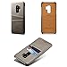 Samsung Galaxy S9 Plus Ultra Slim PU Leather Wallet Phone Case with 2 Cards Slots Phone Cover Credit Card Holder for Men / Women, 6.2 inches Gray