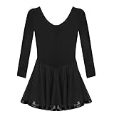Arshiner Girls' Classics Ruffle Long Flutter Sleeve Leotard