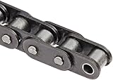 Tsubaki RF06BRB British Standard Roller Chain, Single Strand, Riveted, Carbon Steel, Metric, 06B ISO No., 3/8