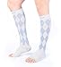 Doc Miller Premium Open Toe Compression Socks 20-30 mmHg - 1 Pair, Argyle, Knee High, Toeless Compression Stockings Women & Men Ted Hose for Air Travel, Nurses, Running, Maternity Pregnancy Leggings