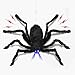Prextex Animated Dropping Huge Black Hairy Spider/Tarantula with LED Eyes for Halloween Haunt Décor Best Halloween Decoration