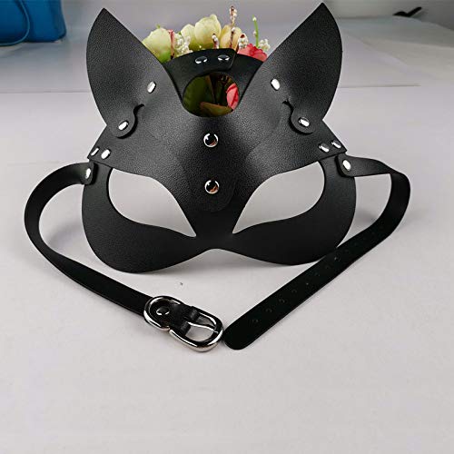 Maschera-In-PU-di-Misura-Regolabile-con-Rivetti-Sexy-E-Affascinante-Porta-Diversi-Effetti-Visivi-Maschera-Misteriosa